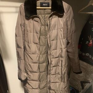 Armani Jeans Women's Beige/taupe Puffer Coat